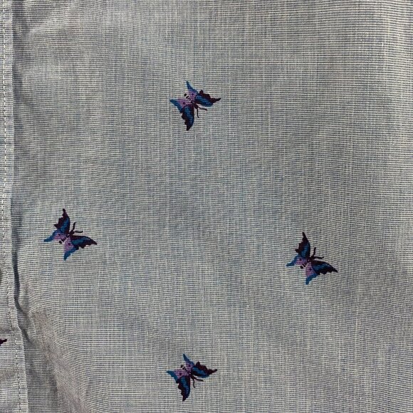 Bonobos Butterfly Print Slim Fit Button Down Shirt Men's XL Blue Cotton - Picture 3 of 11